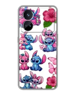 Чехол для Realme GT5 с картинкой «Стикеры Stitch и Angel»