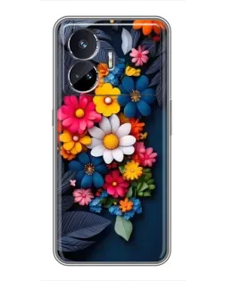 Чехол для Realme GT5 с картинкой «Цветочная феерия»