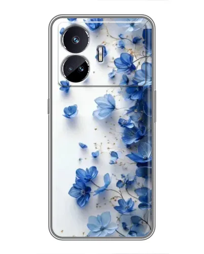 Чехол для Realme GT5 с картинкой «Голубой цветочный каскад»