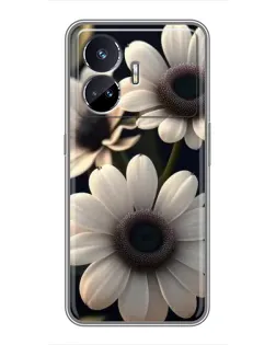 Чехол для Realme GT5 с картинкой «Белые маргаритки макро»