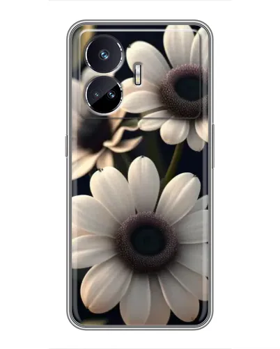Чехол для Realme GT5 с картинкой «Белые маргаритки макро»