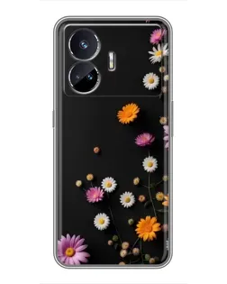 Чехол для Realme GT5 с картинкой «Цветочная композиция»