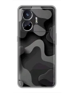 Чехол для Realme GT5 с картинкой «Темный абстрактный камуфляж»