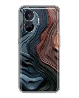 Чехол для Realme GT5 с картинкой «Цветные волны каньона»