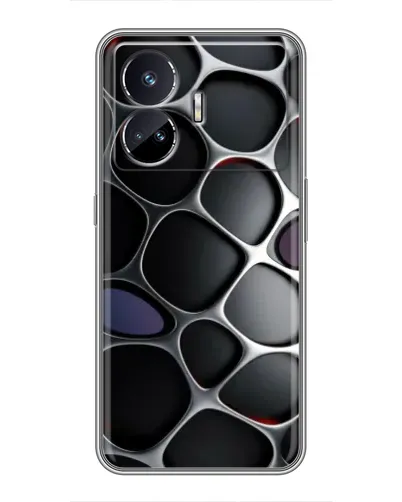 Чехол для Realme GT5 с картинкой «Объемная темная решетка»