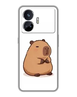 Чехол для Realme GT5 с картинкой «Толстенькая капибара»