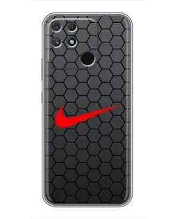 Чохол для Realme NARZO 30A з картинкою «Nike — карбонова сітка»