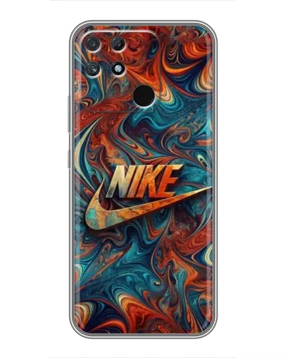 Чохол для Realme NARZO 30A з картинкою «Nike в абстракції»