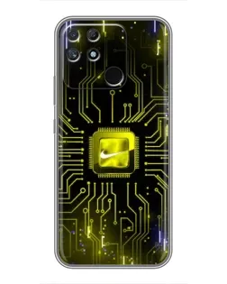 Чохол для Realme NARZO 30A з картинкою «Nike — золота іскра»