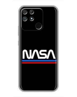 Чохол для Realme NARZO 30A з картинкою «NASA — класика Red Blue»