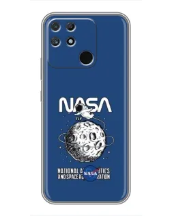 Чохол для Realme NARZO 30A з картинкою «NASA — місячна місія»