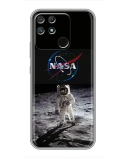 Чохол для Realme NARZO 30A з картинкою «Астронавт на Місяці»