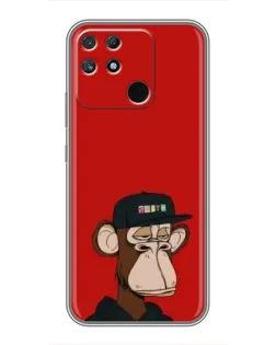 Чохол для Realme NARZO 30A з картинкою «Bored Ape — червоний фон»
