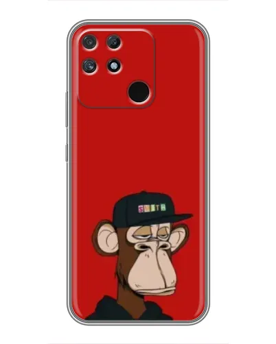 Чохол для Realme NARZO 30A з картинкою «Bored Ape — червоний фон»