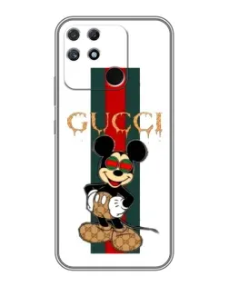 Чохол для Realme NARZO 30A з картинкою «Міккі Маус Gucci — смуги»