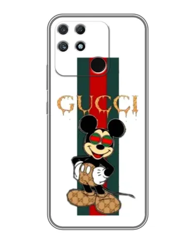 Чохол для Realme NARZO 30A з картинкою «Міккі Маус Gucci — смуги»