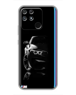 Чохол для Realme NARZO 30A з картинкою «Силует BMW в темряві»