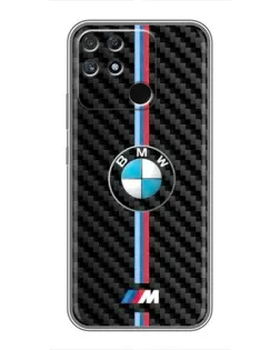 Чохол для Realme NARZO 30A з картинкою «Емблема BMW та карбон»