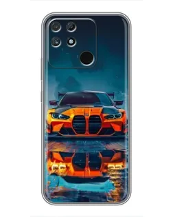 Чехол для Realme NARZO 30A с картинкой «BMW — золотая эмблема»