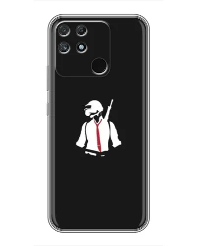 Чехол для Realme NARZO 30A с картинкой «PUBG — силуэт воина» Чехол для Realme NARZO 30A с картинкой «PUBG — силуэт воина»