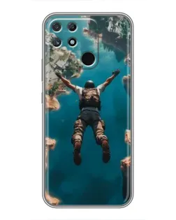 Чехол для Realme NARZO 30A с картинкой «PUBG — свободное падение»