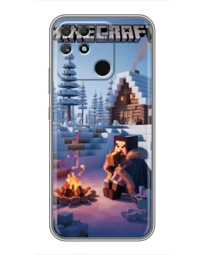 Чохол для Realme NARZO 30A з картинкою «Зимовий Minecraft» Чохол для Realme NARZO 30A з картинкою «Зимовий Minecraft»