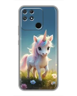 Чехол для Realme NARZO 30A с картинкой «Единорог на поляне» Чехол для Realme NARZO 30A с картинкой «Единорог на поляне»