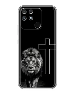 Чехол для Realme NARZO 30A с картинкой «Лев и Крест»