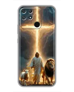 Чехол для Realme NARZO 30A с картинкой «Лев Иуды и Свет»