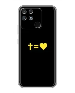 Чохол для Realme NARZO 30A з картинкою «Серце та Хрест»