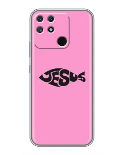 Чохол для Realme NARZO 30A з картинкою «Рожевий символ Jesus»