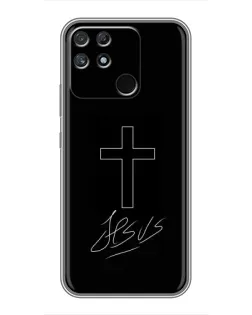 Чохол для Realme NARZO 30A з картинкою «Графічний хрест Jesus»