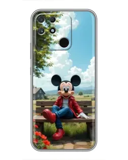Чохол для Realme NARZO 30A з картинкою «Міккі на лавці»