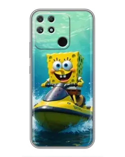 Чохол для Realme NARZO 30A з картинкою «Спанч Боб на гідроциклі» Чохол для Realme NARZO 30A з картинкою «Спанч Боб на гідроциклі»