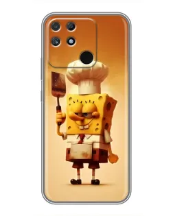 Чохол для Realme NARZO 30A з картинкою «Губка Боб кухар»
