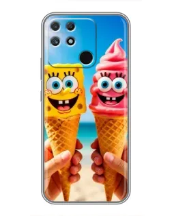 Чохол для Realme NARZO 30A з картинкою «Спанч Боб морозиво»
