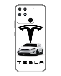Чехол для Realme NARZO 30A с картинкой «Tesla White Style»