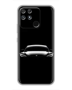 Чехол для Realme NARZO 30A с картинкой «Фары Tesla Night»