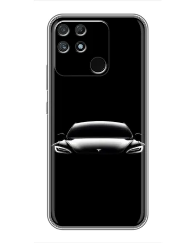 Чехол для Realme NARZO 30A с картинкой «Фары Tesla Night» Чехол для Realme NARZO 30A с картинкой «Фары Tesla Night»