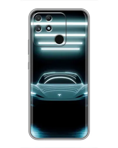 Чехол для Realme NARZO 30A с картинкой «Tesla в неоне» Чехол для Realme NARZO 30A с картинкой «Tesla в неоне»