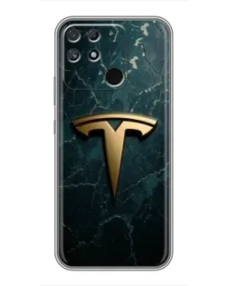 Чехол для Realme NARZO 30A с картинкой «Мраморная Tesla Gold»