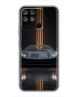 Чохол для Realme NARZO 30A з картинкою «Lamborghini золоті лінії»