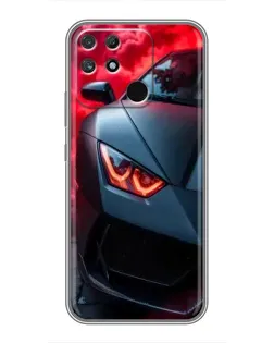 Чохол для Realme NARZO 30A з картинкою «Lamborghini червоне сяйво»