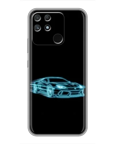 Чохол для Realme NARZO 30A з картинкою «Неоновий контур Lamborghini»