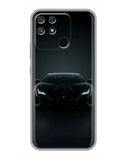 Чохол для Realme NARZO 30A з картинкою «Чорний Lamborghini Aventador»