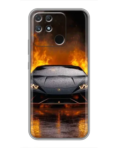 Чохол для Realme NARZO 30A з картинкою «Lamborghini у вогні»