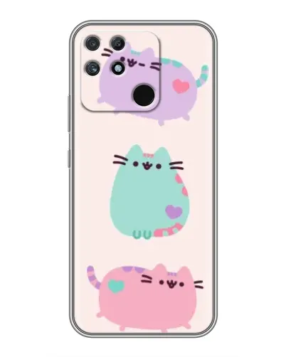 Чохол для Realme NARZO 30A з картинкою «Pusheen тріо» Чохол для Realme NARZO 30A з картинкою «Pusheen тріо»