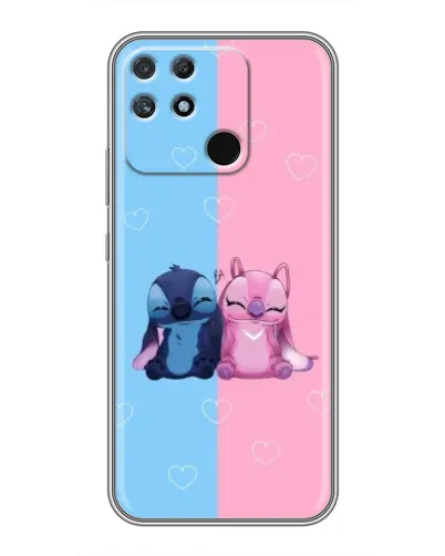 Чехол для Realme NARZO 30A с картинкой «Stitch и Angel Love»