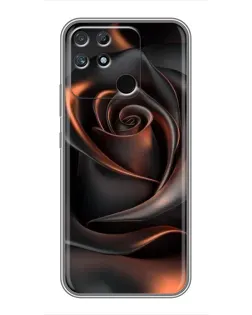 Чохол для Realme NARZO 30A з картинкою «Шовкова чорна троянда»