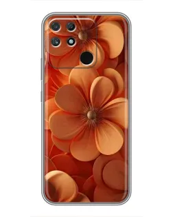Чохол для Realme NARZO 30A з картинкою «Помаранчева макро квітка»